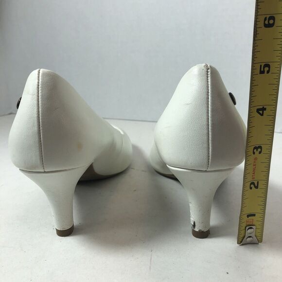 Life Stride Heels Womens Size 6.5 Parigi White Pumps Dress Soft System Slip OnE1 - Picture 7 of 12